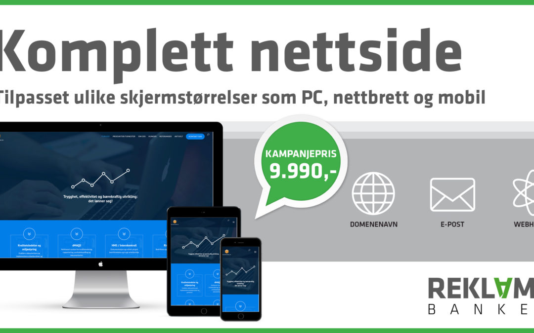 Sjekk denne, komplett nettside til 9.990