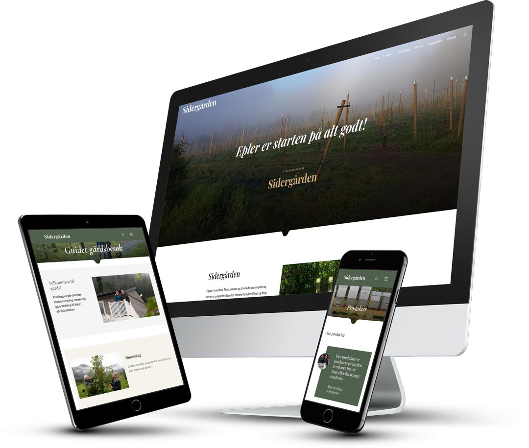 Reklamebanken redesignet Sidergardens nettsider