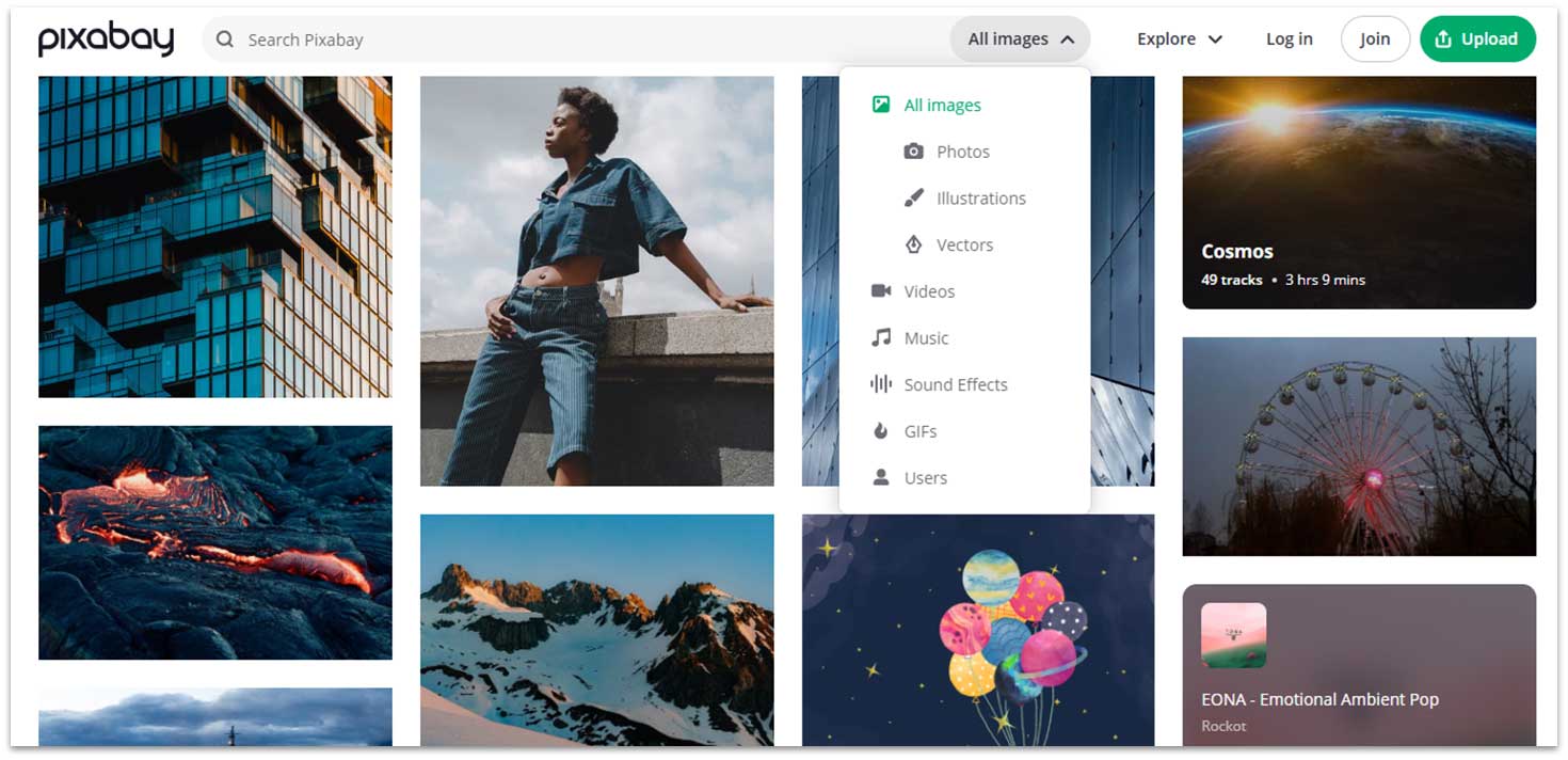 Pixabay . Størst utvalg av formater