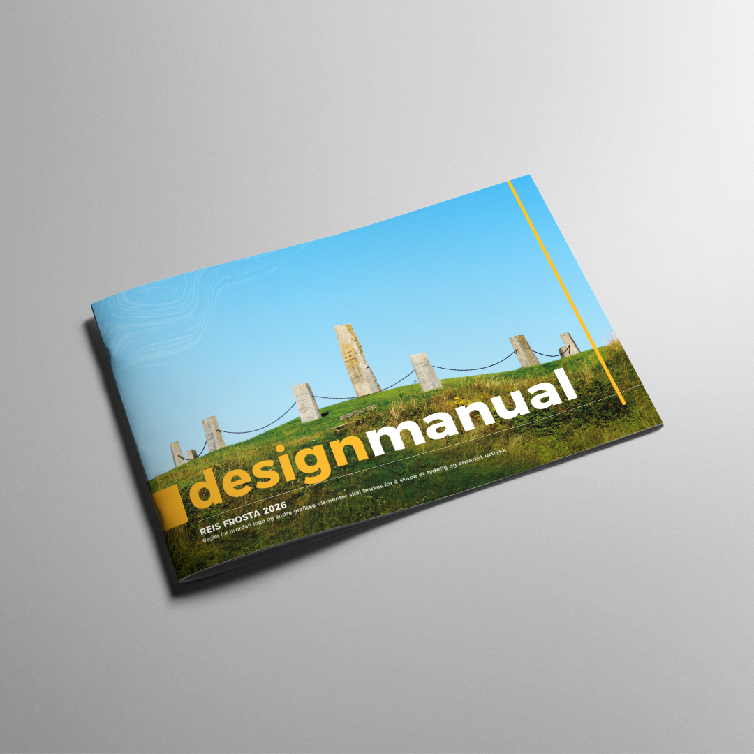 Designoppsett av Reis Frosta Brosjyre laget av Reklamebanken